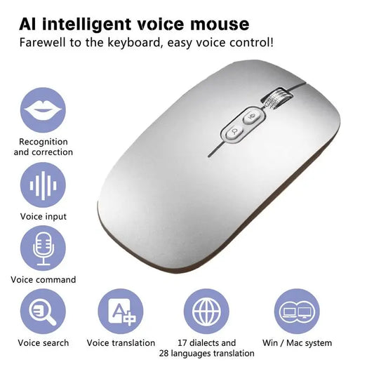 Wireless Mouse2.4G Wireless AI Voice Typing Ergonomic Mouse Auto