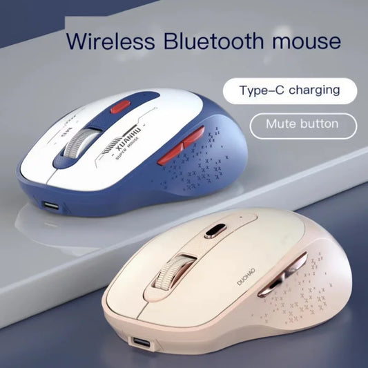 Wireless Mouse 2.4Ghz Wireless Bluetooth Mouse USB Type-c Rechargeable