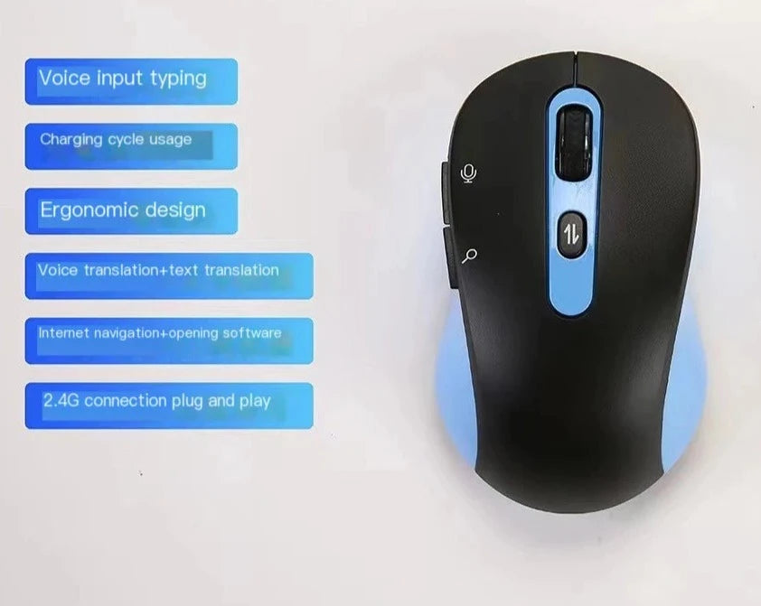 AI Artificial Intelligence Voice Mouse Rechargeable Voice Control