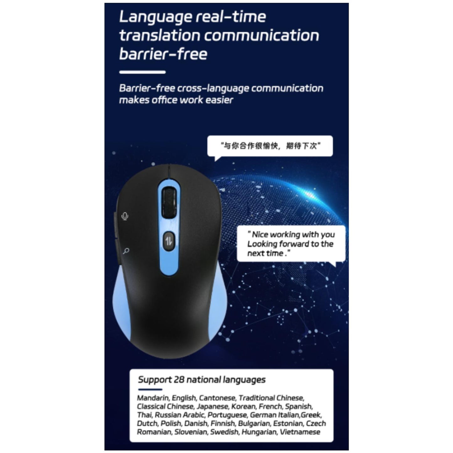 Ai typing mouse Talking mouse Translation mouse Ai mouse voice button function